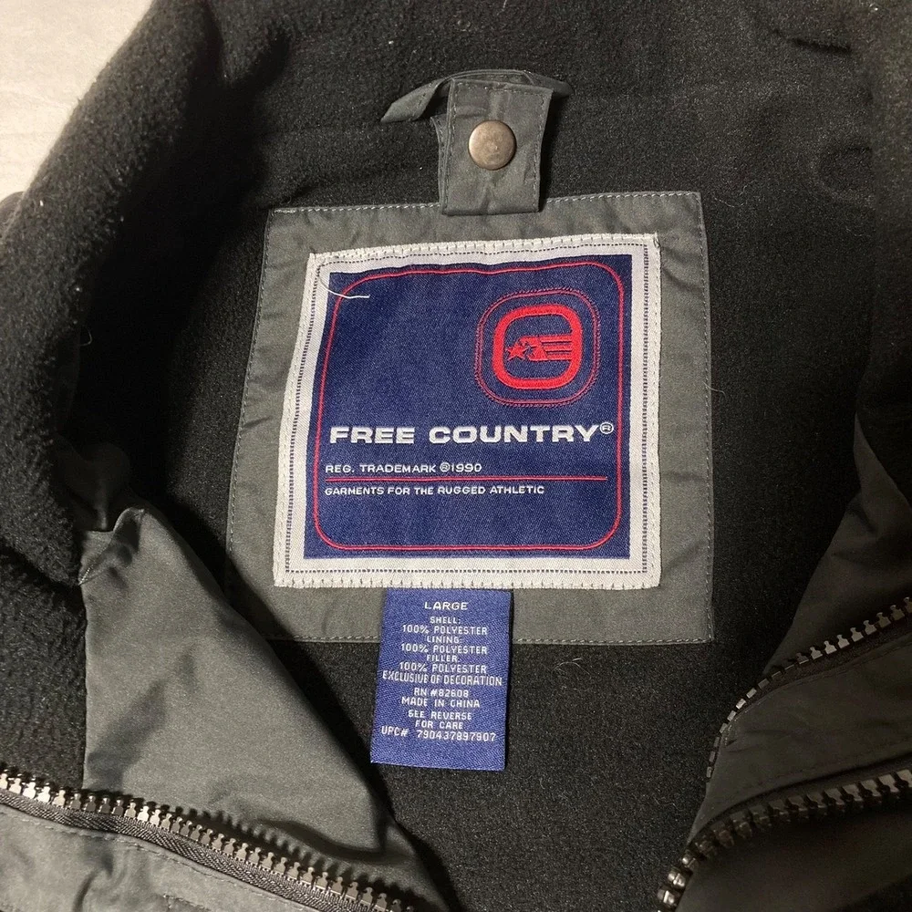 Free Country features brand zip